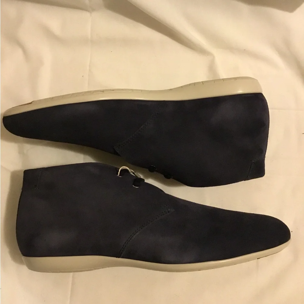 Santoni Blue suede classy shoe MEN SIZE 11 - Picture 6 of 10